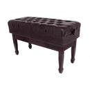 Steinhoven Piano Stool Concerto, Polished Mahogany Duet Adjustable