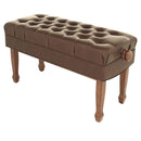 Steinhoven Piano Stool Concerto Leather,Polished Walnut Duet Adjustable