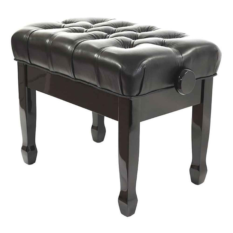 Steinhoven Piano Stool Cadenza Leather, Polished Ebony Adjustable