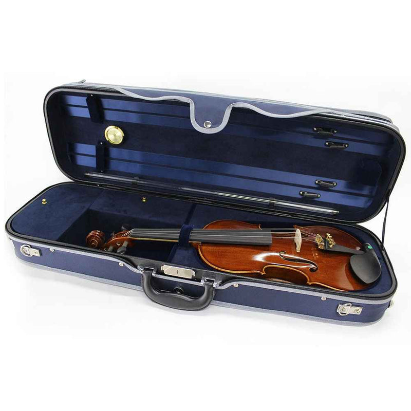 Koda: 4/4 Wooden Violin Case Blue Open 1