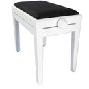 Steinhoven Piano Stool Legato, Polished White Adjustable