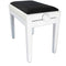 Steinhoven Piano Stool Legato, Polished White Adjustable