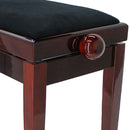 Steinhoven Piano Stool Legato Duet, Polished Mahogany Dual Adjust