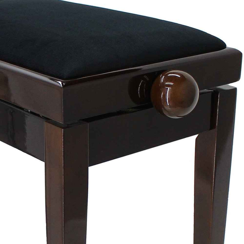 Steinhoven Piano Stool Legato Duet, Polished Walnut Dual Adjust