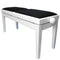 Steinhoven Piano Stool Legato Duet, Polished White Dual Adjust