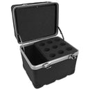 Koda ABS Plastic 9 Microphones Hard Case (9 compartment) Open lid