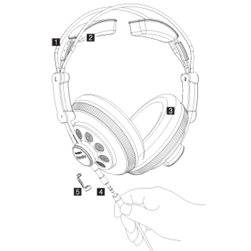 Superlux Over Ear Headphones: HD668B Pro Monitoring Semi Open
