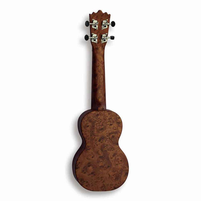 Koda Soprano Polycarbonate Ukulele Dark burl with black trim rear