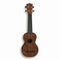 Koda Soprano Polycarbonate Ukulele  Dark Burl with black trim front