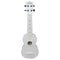 Koda Soprano Polycarbonate Ukulele White with white trim front